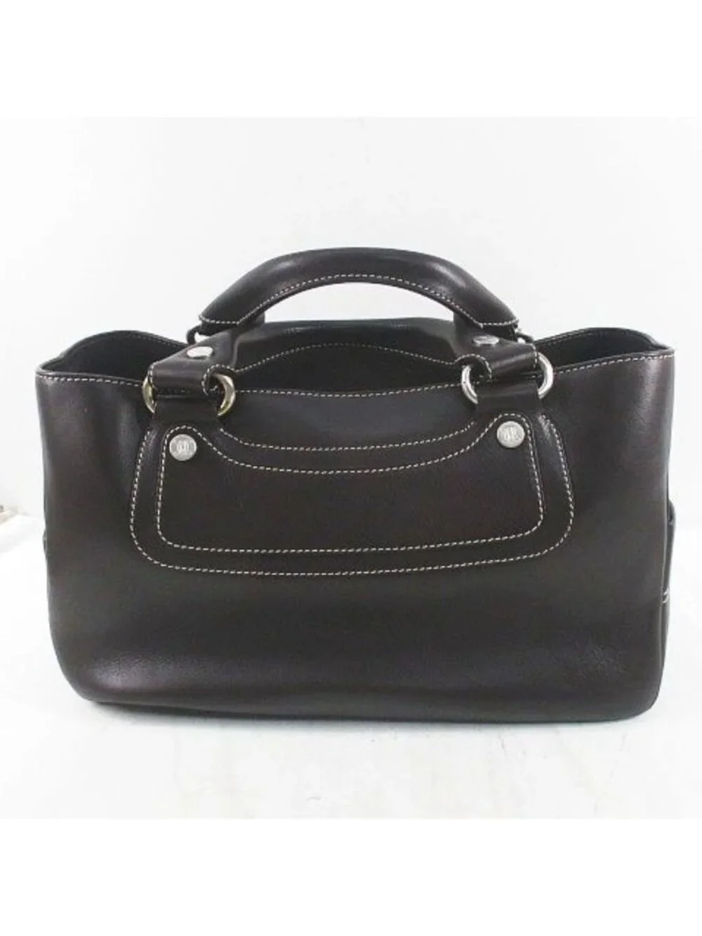 Celine Boogie Tote Brown Leather 46